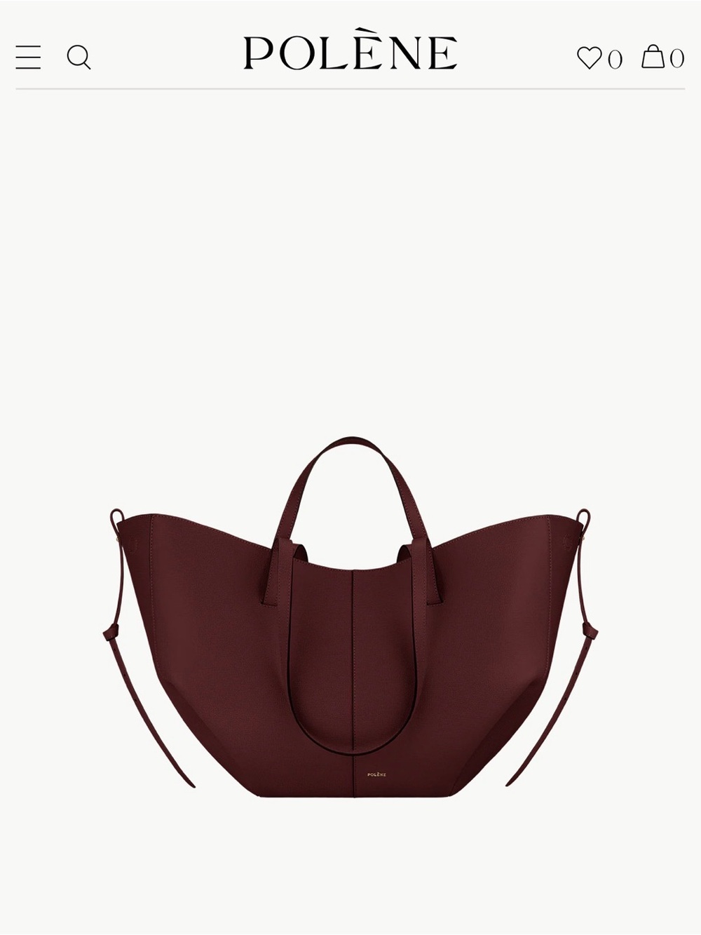 Polene Cyme SOLD OUT EDITION TEXTURED BLACK CHERRY